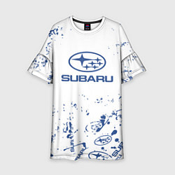 Платье клеш для девочки Subaru брызги, цвет: 3D-принт