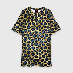 Платье клеш для девочки Стиль леопарда шкура леопарда, цвет: 3D-принт