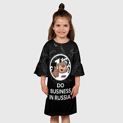 Платье клеш для девочки Do business in Russia, цвет: 3D-принт — фото 2