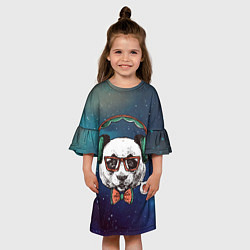 Платье клеш для девочки Панда Лав, цвет: 3D-принт — фото 2