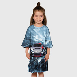 Платье клеш для девочки Audi Motorsport Racing team, цвет: 3D-принт — фото 2