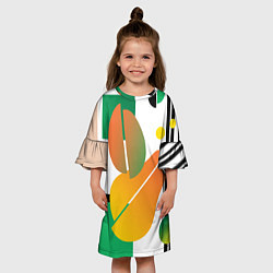 Платье клеш для девочки Фруктовые градиенты, цвет: 3D-принт — фото 2