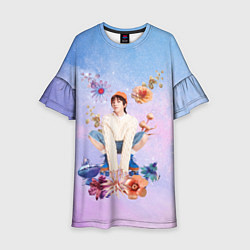 Платье клеш для девочки Хуа Ченьюй марсианские цветы HCY, цвет: 3D-принт