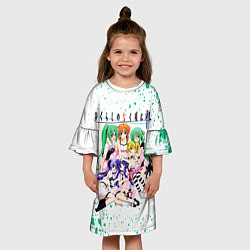 Платье клеш для девочки Когда плачут цикады: Карма, персонажи, цвет: 3D-принт — фото 2