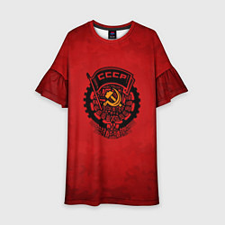 Платье клеш для девочки Герб СССР, цвет: 3D-принт