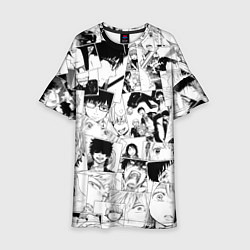 Детское платье Синий Экзорцист паттерн