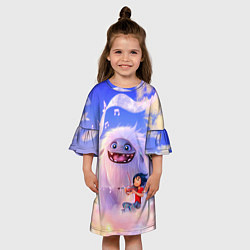 Платье клеш для девочки Эверест Йети, цвет: 3D-принт — фото 2