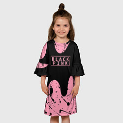 Платье клеш для девочки Blackpink, цвет: 3D-принт — фото 2
