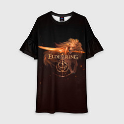 Платье клеш для девочки EldenRing: Алый волк, цвет: 3D-принт