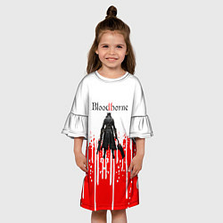 Платье клеш для девочки BLOODBORNE потеки красок, цвет: 3D-принт — фото 2