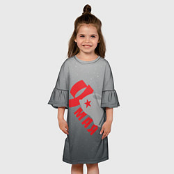 Платье клеш для девочки Каска 9 мая, цвет: 3D-принт — фото 2
