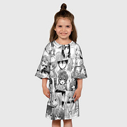 Платье клеш для девочки Toradora pattern, цвет: 3D-принт — фото 2