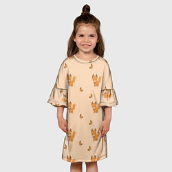 Платье клеш для девочки Хитрые Лисички, цвет: 3D-принт — фото 2