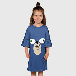 Платье клеш для девочки Смешной Ежик, цвет: 3D-принт — фото 2