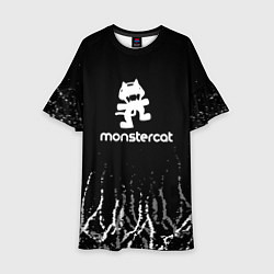 Платье клеш для девочки Monstercat, цвет: 3D-принт
