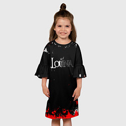 Платье клеш для девочки Louna Tracktor Bowling, цвет: 3D-принт — фото 2