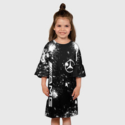 Платье клеш для девочки МЕРСЕДЕС БЕНЗ MERCEDES, цвет: 3D-принт — фото 2