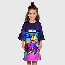 Платье клеш для девочки Бонни Bonnie Empress Brawl Stars, цвет: 3D-принт — фото 2