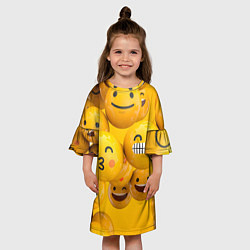 Платье клеш для девочки Смаилы, цвет: 3D-принт — фото 2