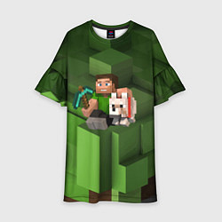 Платье клеш для девочки Minecraft Heroes Video game, цвет: 3D-принт