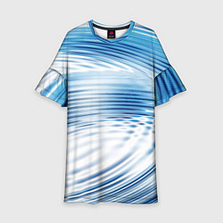 Платье клеш для девочки Круги на воде Океан Wave, цвет: 3D-принт