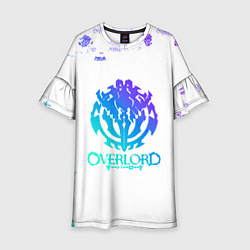 Платье клеш для девочки Overlord неоновый логотип, цвет: 3D-принт