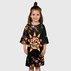 Платье клеш для девочки Five Nights at Freddys: Security Breach Солнце пат, цвет: 3D-принт — фото 2
