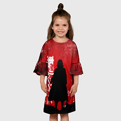 Платье клеш для девочки МАЙКИ САНО МАНДЗИРО БАГРОВЫЙ, цвет: 3D-принт — фото 2