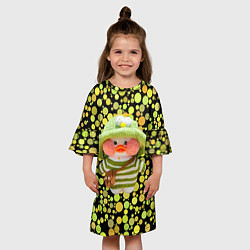 Платье клеш для девочки Лалафанфан взеленой шляпке, цвет: 3D-принт — фото 2
