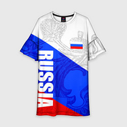 Платье клеш для девочки RUSSIA - SPORTWEAR - ТРИКОЛОР, цвет: 3D-принт