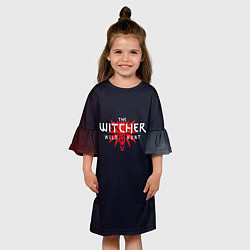 Платье клеш для девочки THE WITCHER MONSTER SLAYER ВОЛК, цвет: 3D-принт — фото 2