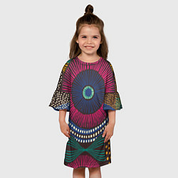 Платье клеш для девочки Африка Орнамент, цвет: 3D-принт — фото 2