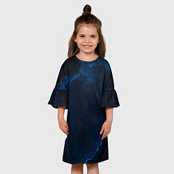 Платье клеш для девочки Звездные облака, цвет: 3D-принт — фото 2