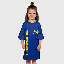 Платье клеш для девочки SUBARU-СУБАРУ Классические цвета, цвет: 3D-принт — фото 2