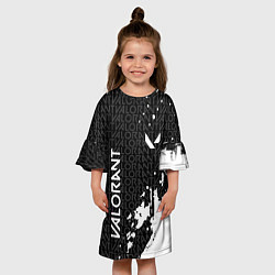 Платье клеш для девочки Valorant - Паттерн надписи, цвет: 3D-принт — фото 2