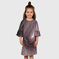 Платье клеш для девочки Не перемешанные краски abstraction, цвет: 3D-принт — фото 2