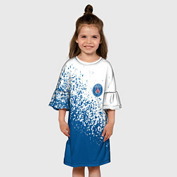 Платье клеш для девочки Psg синие брызги, цвет: 3D-принт — фото 2