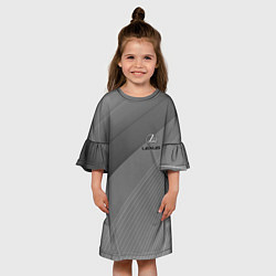Платье клеш для девочки Lexus - абстракция - sport, цвет: 3D-принт — фото 2