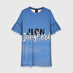Платье клеш для девочки JEON JUNGKOOK BTS, цвет: 3D-принт