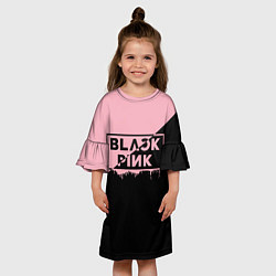 Платье клеш для девочки BLACKPINK BIG LOGO, цвет: 3D-принт — фото 2