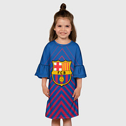 Платье клеш для девочки Barcelona Абстракция, цвет: 3D-принт — фото 2