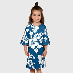 Платье клеш для девочки Цветочный паттерн Минимализм, цвет: 3D-принт — фото 2