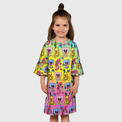 Платье клеш для девочки POPPY PLAYTIME МИЛЫЕ ПЕРСОНАЖИ, цвет: 3D-принт — фото 2