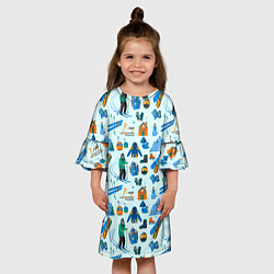 Платье клеш для девочки SKI TRAIL, цвет: 3D-принт — фото 2