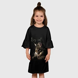Платье клеш для девочки Big cat Maine Coon, цвет: 3D-принт — фото 2