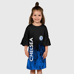 Платье клеш для девочки Chelsea пламя, цвет: 3D-принт — фото 2