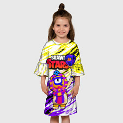 Платье клеш для девочки Отис Фараотис Brawl Stars, цвет: 3D-принт — фото 2