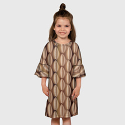 Платье клеш для девочки Объемные спиральные фигуры, цвет: 3D-принт — фото 2