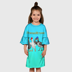 Платье клеш для девочки Гусиные истории, цвет: 3D-принт — фото 2