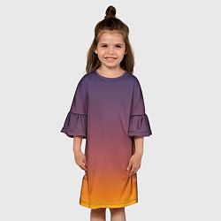 Платье клеш для девочки Sunset Gradient, цвет: 3D-принт — фото 2